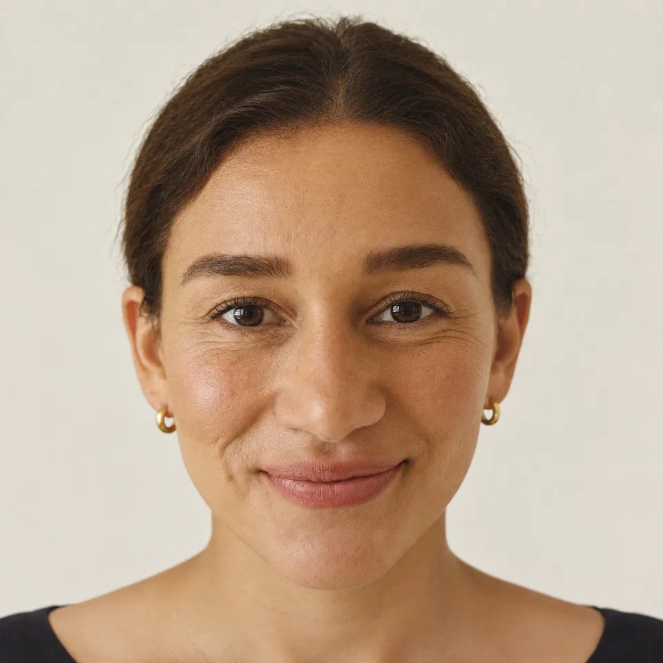 Interactive AI portrait — front view